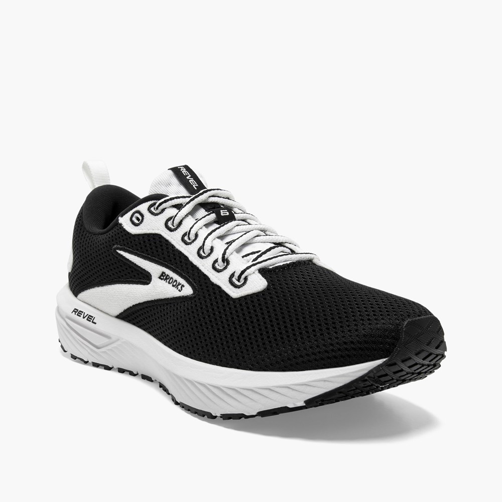 Chaussures Running Route Brooks Revel 6 Blanche Noir Femme | MUW-7401223